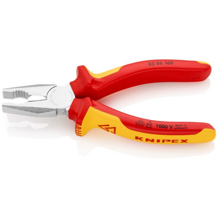 Плоскогубці KNIPEX комбіновані діелектричні VDE (03 06 160) зображення 2