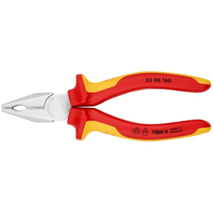 Плоскогубці KNIPEX комбіновані діелектричні VDE (03 06 160) зображення 3