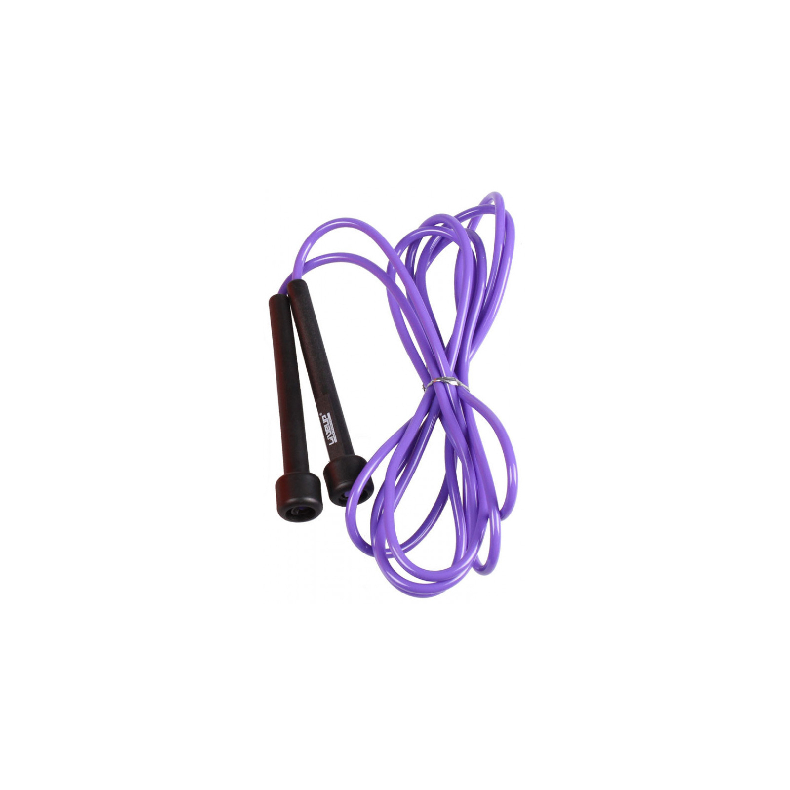 Скакалка LiveUp PVC Jump Rope LS3115-p в тубусі чорний/фіолетовий 275x0.5см (6951376100648)