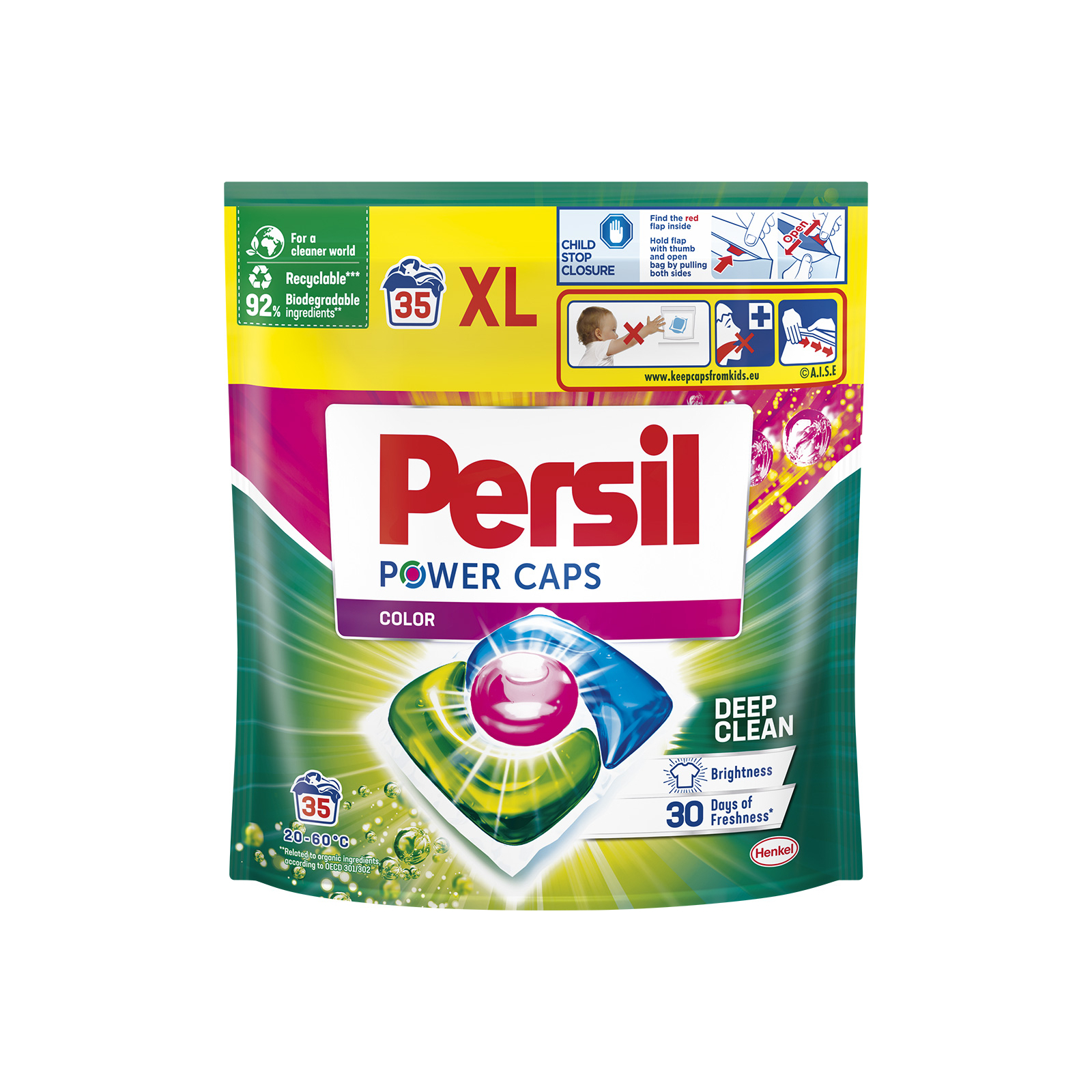 Капсулы для стирки Persil Power Caps Color Deep Clean 60 шт. (9000101804294)