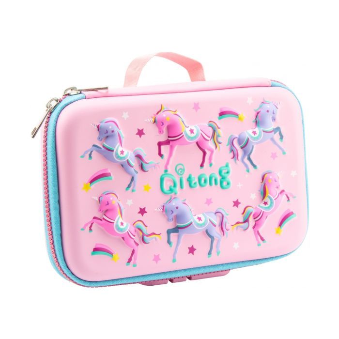 Пенал Cool For School 1 відділення на замку Рожевий (QT-5685-Pink)