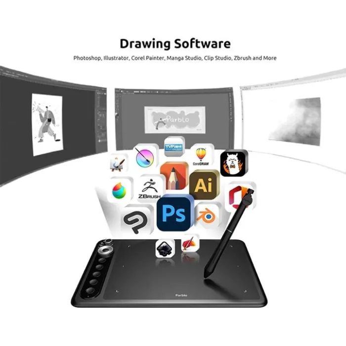 Графічний планшет Parblo Intangbo X7 Black (INTANGBOX7) зображення 2