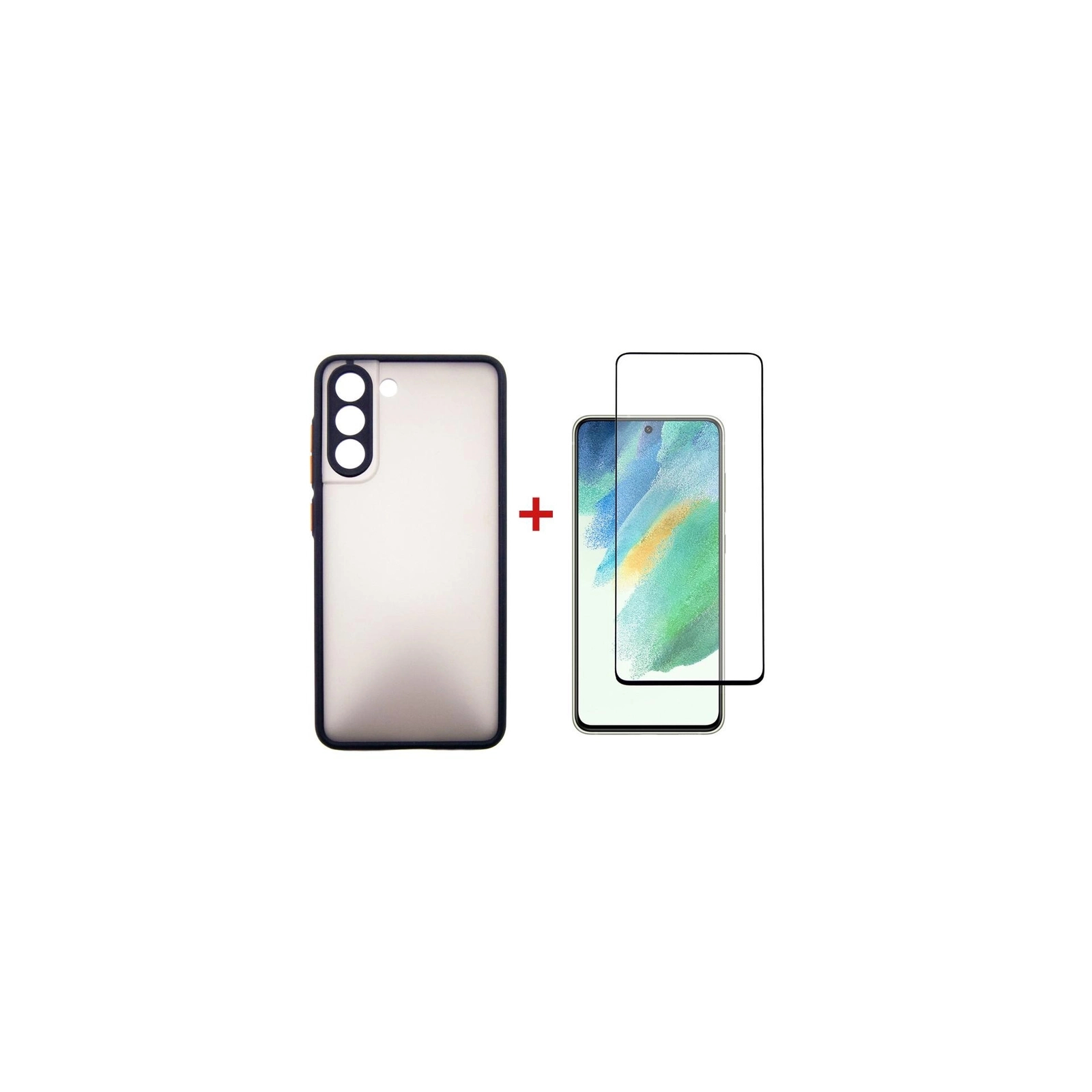 Чехол для мобильного телефона Dengos Kit for Samsung Galaxy S21 FE case + glass (Purple) (DG-KM-40)