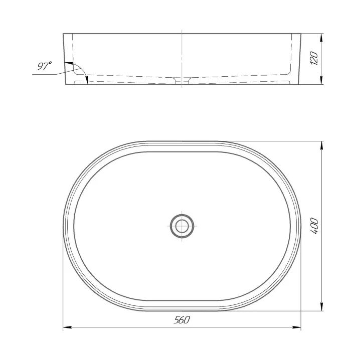 Раковина GRANADO Potes white gel (gbs0905g) изображение 6