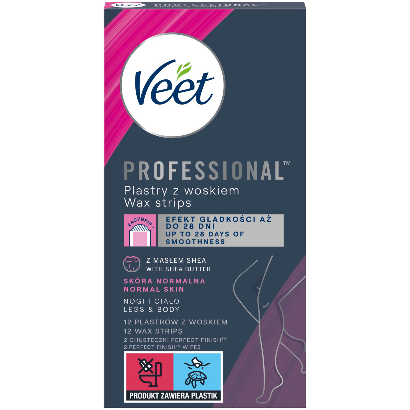 Восковые полоски Veet Professional для нормальной кожи с Маслом ши 12 шт. (4053700292455)