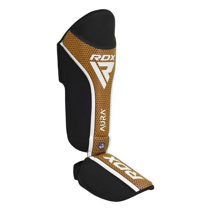 Защита голени и стопы RDX Shin Instep Aura Plus T-17 Black Golden M (SGR-T17BGL-M+) изображение 2