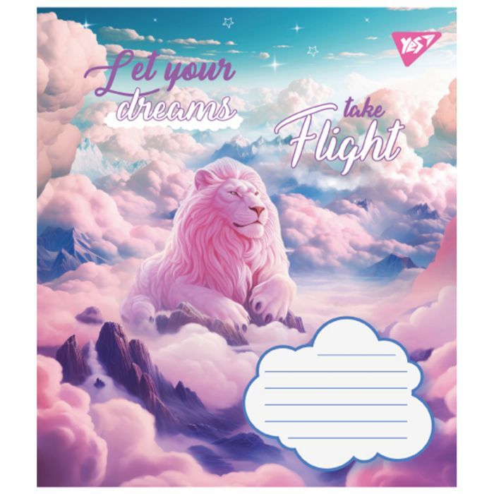 Зошит Yes Let your dreams 12 аркушів коса лінія (766933) зображення 4