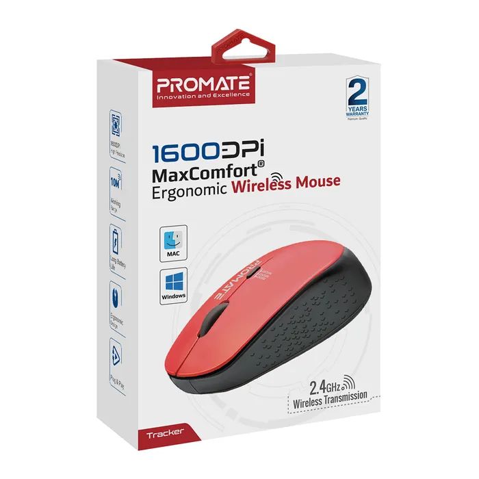 Мишка Promate Tracker Wireless Red (tracker.red) зображення 2