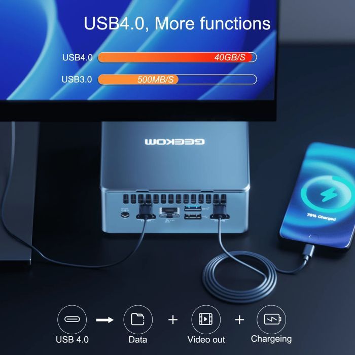 Комп'ютер GEEKOM Mini IT13 / i7-13620H, 32GB, SSD 1TB, WIN11 Pro (GMIT13i713620-321T-EU) зображення 5