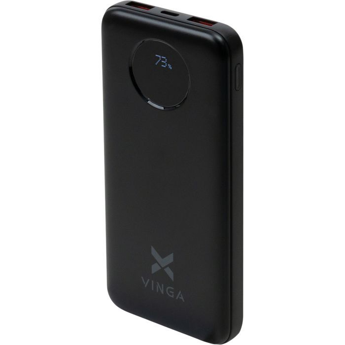 Батарея универсальная Vinga 20000 mAh 22.5W Display Black (VPBB2022)