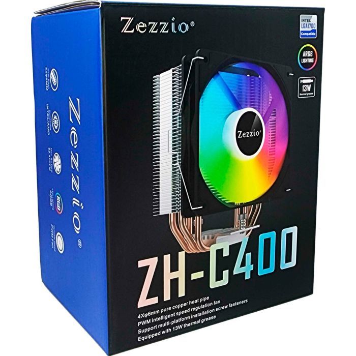 Кулер для процессора Zezzio ZH-C400 V2 ARGB/SRGB Ultra Fan изображение 6