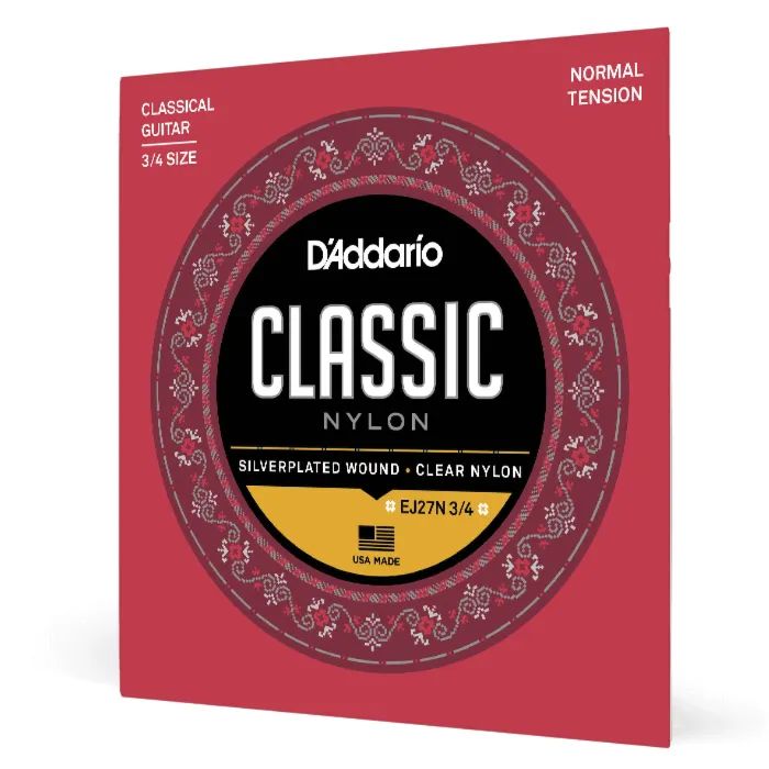 Струни для гітари D'Addario Student Classics Normal Tension 3/4 (EJ27N 3/4) зображення 2