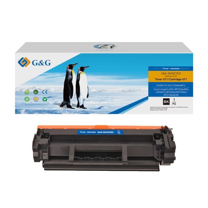Картридж G&G Canon 071H MF272/MF275/LBP122 Black (2500 ст.) (G&G-5646C002) изображение 2