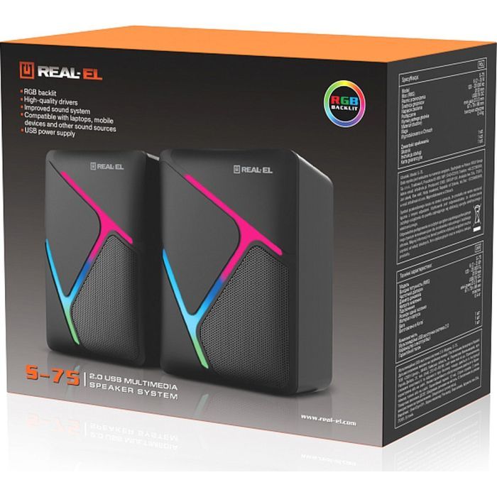 Акустическая система REAL-EL S-75 Black (EL121100015) изображение 7