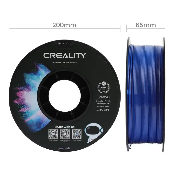 Пластик для 3D-принтера Creality PETG 1.75мм, white, 4x1кг (3301030085) изображение 6