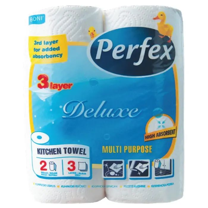 Бумажные полотенца Perfex Deluxe 3 слоя 2 рулона (8606102287381)