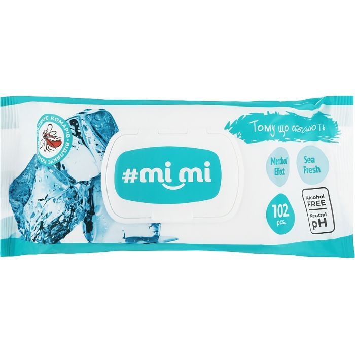 Влажные салфетки Mi Mi Охлаждающие С клапаном 102 шт. (4820237500373)