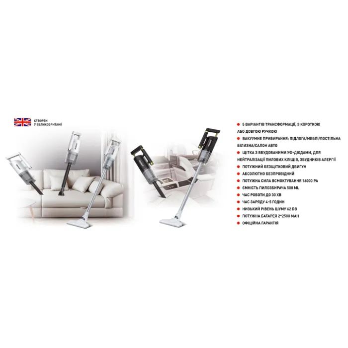 Пилосос DYXON MEGAVAC 1600S PRO Vacuum Cleaner White (DXNVCMGVC1600SPW) зображення 11