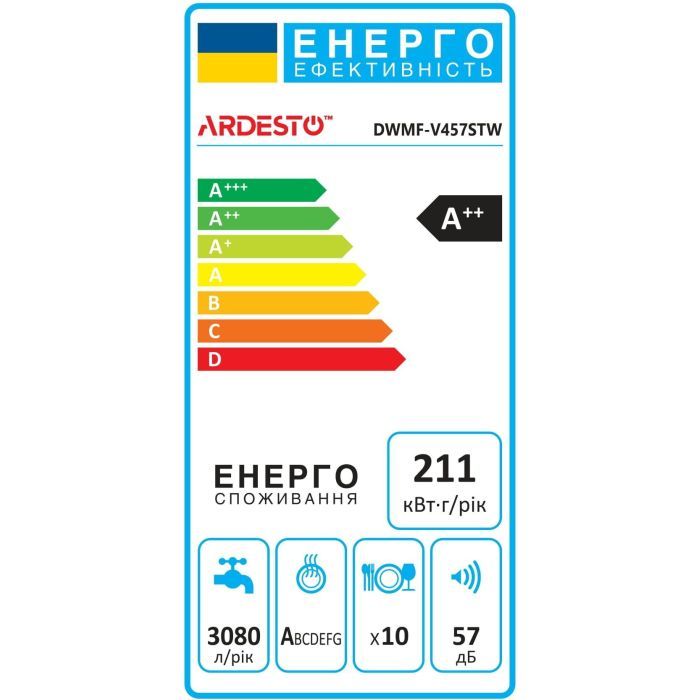 Посудомоечная машина Ardesto DWMF-V457STW изображение 9