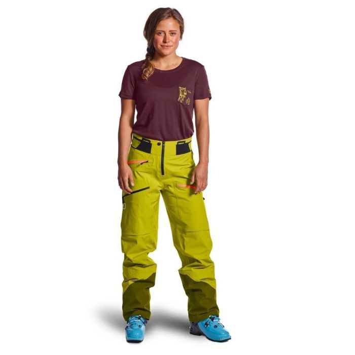 Штани Ortovox 3L Deep Shell Pants Wms dirty daisy - L - жовтий (025.001.0114) зображення 3