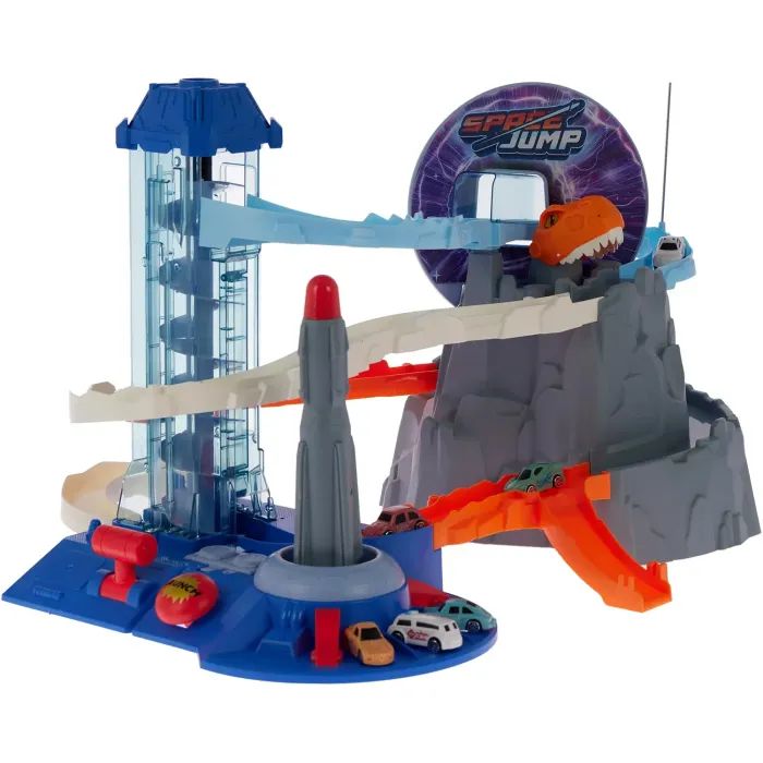 Игровой набор ZIPP Toys Dino автотрек-ракета электрический, 6 машинок (5508A) изображение 2