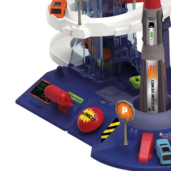 Игровой набор ZIPP Toys Dino автотрек-ракета электрический, 6 машинок (5508A) изображение 3