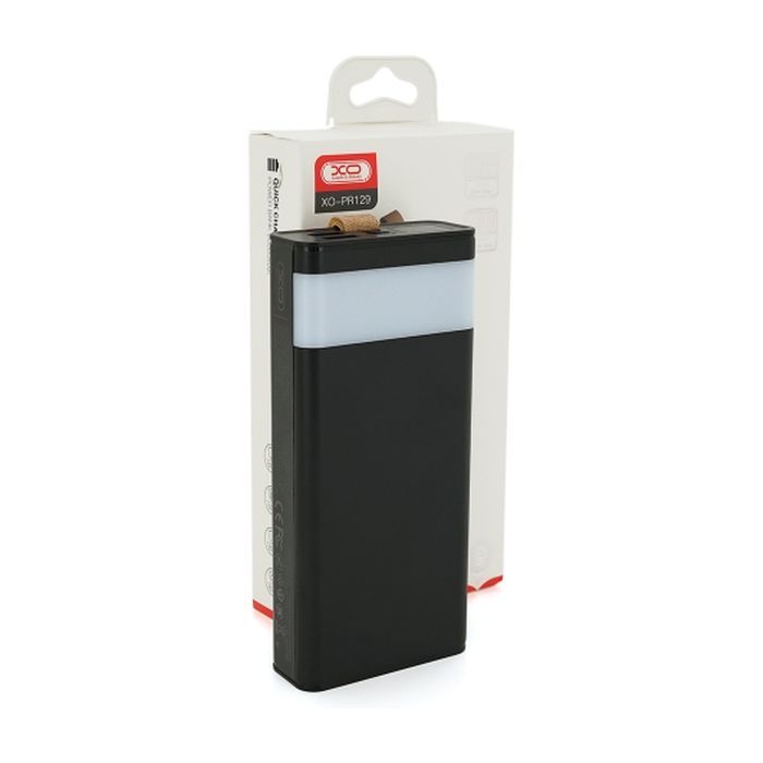 Батарея універсальна XO 20000mAh, PD/20W, QC/22.5W, flashlight, Micro-USB, Type-C, USB-A*2, black (XO-PR129 / 29303) зображення 2