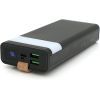 Батарея універсальна XO 20000mAh, PD/20W, QC/22.5W, flashlight, Micro-USB, Type-C, USB-A*2, black (XO-PR129 / 29303)