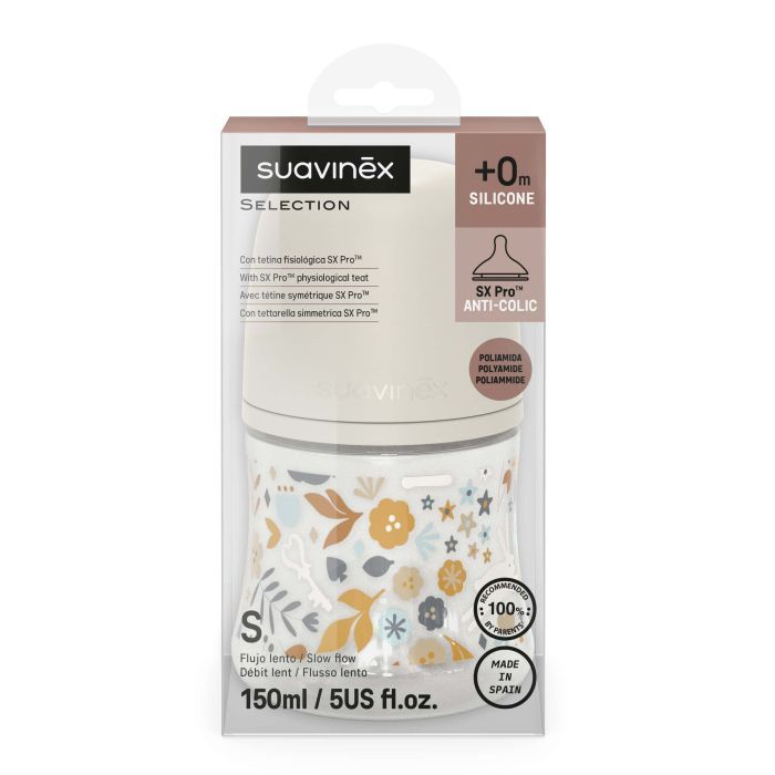 Бутылочка для кормления Suavinex Wonderland 150 мл, физиологическая, медленный поток, розовая (308744) изображение 3