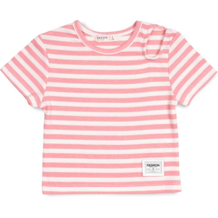 Футболка дитяча Breeze у смужку (19921-164G-pink)