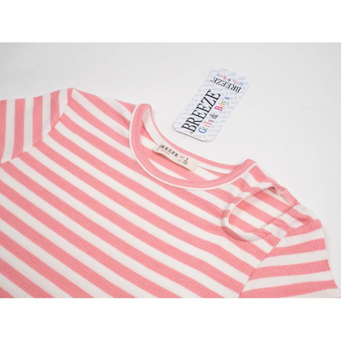 Футболка дитяча Breeze у смужку (19921-164G-pink) зображення 3