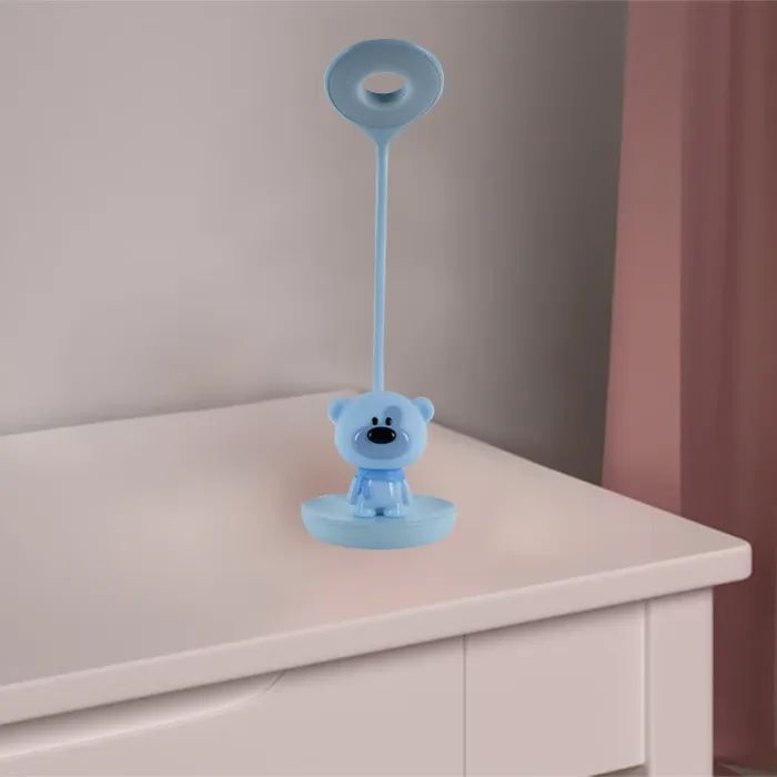 Настільна лампа Kite Bear LED з акумулятором, блакитна (K24-492-2-3) зображення 6