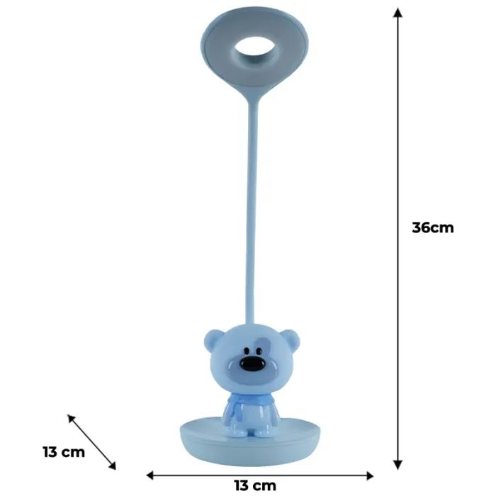 Настільна лампа Kite Bear LED з акумулятором, біла (K24-492-2-1) зображення 7