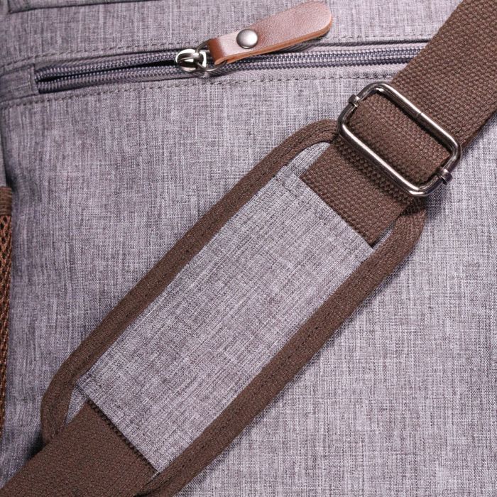 Сумка Vintage Через плечо из текстиля Серая (21263) изображение 12