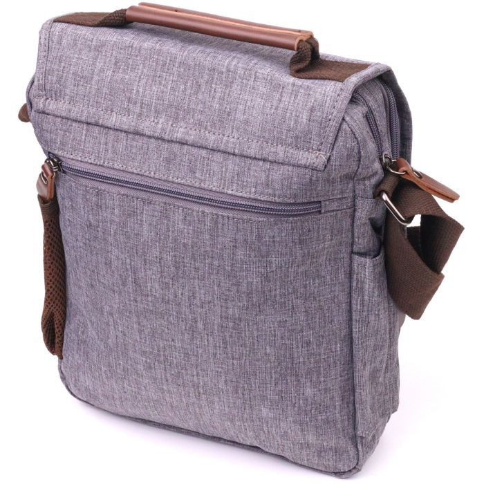 Сумка Vintage Через плечо из текстиля Серая (21263) изображение 2
