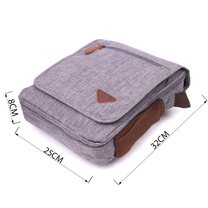 Сумка Vintage Через плечо из текстиля Серая (21263) изображение 3