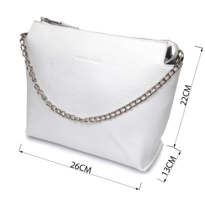 Сумка Grande Pelle Из натуральной кожи Белая (11654) изображение 3