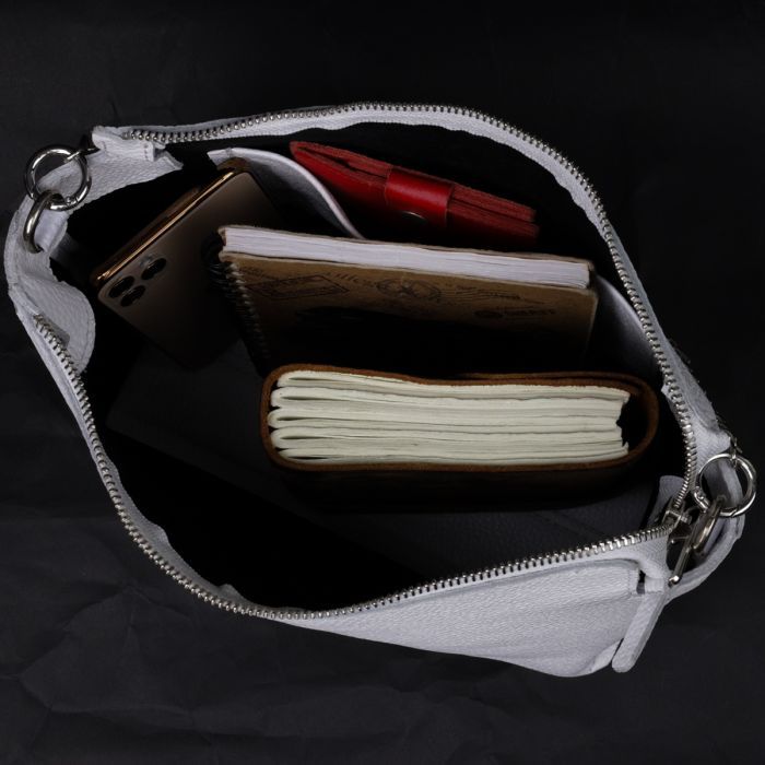 Сумка Grande Pelle Из натуральной кожи Белая (11654) изображение 6