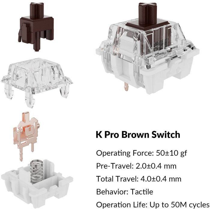 Клавіатура Keychron C1 Pro 87Key K pro Brown RGB QMK/VIA USB UA Black (C1PL3_KEYCHRON) зображення 7