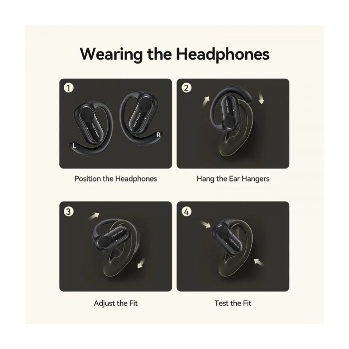 Навушники Vention OpenBeat O11 Black (NBPB0) зображення 4