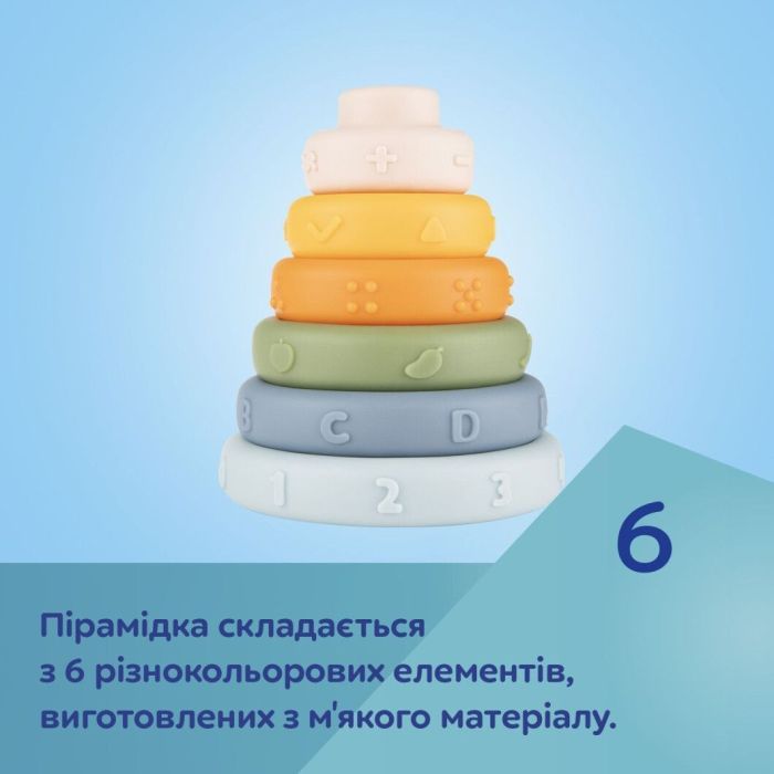 Розвиваюча іграшка Canpol пірамідка тактильна (79/103) зображення 5
