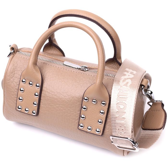 Сумка Vintage З натуральної шкіри Бежева (22368)