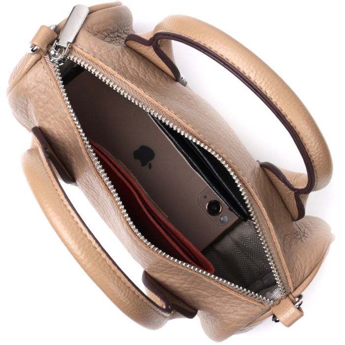 Сумка Vintage З натуральної шкіри Бежева (22368) зображення 7