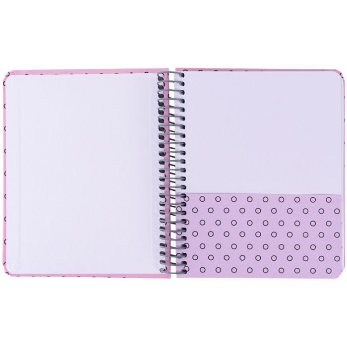 Блокнот Axent на спіралі В6 120 аркушів, клітинка, тверда обкладинка, рожевий (8461-1-A) зображення 3