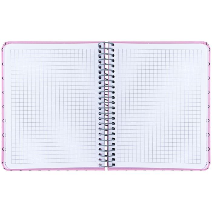 Блокнот Axent на спіралі В6 120 аркушів, клітинка, тверда обкладинка, рожевий (8461-1-A) зображення 4