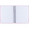 Блокнот Axent на спіралі В6 120 аркушів, клітинка, тверда обкладинка, рожевий (8461-1-A) зображення 4