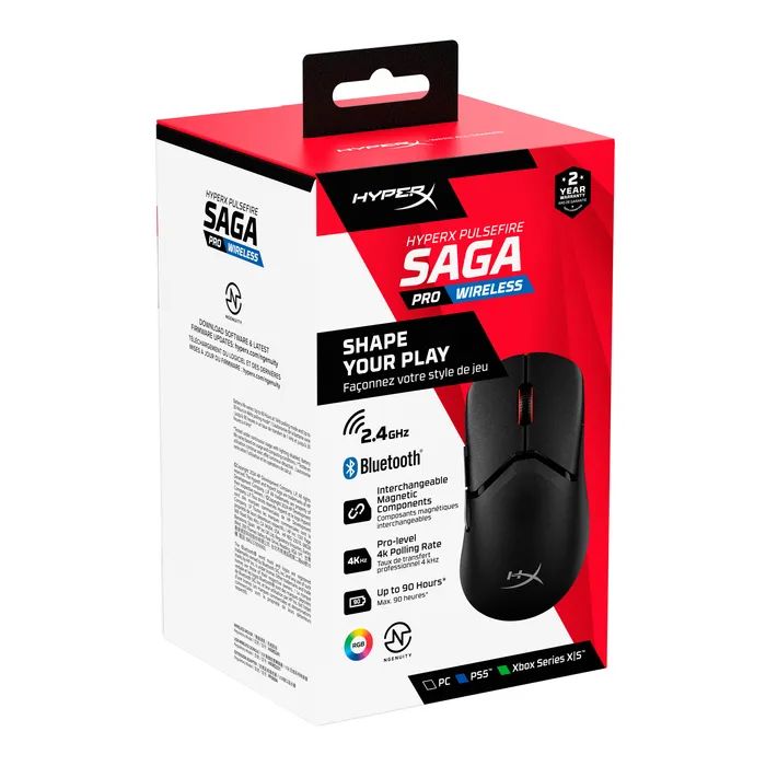 Мышка HyperX Pulsefire Saga Pro Wireless/Bluetooth Black (A2PB2AA) изображение 11