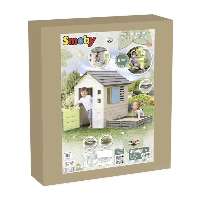 Игровой домик Smoby Life Райдужний, садовий з пісочнецею або грядкою 2 в 1 (7600810740) изображение 6