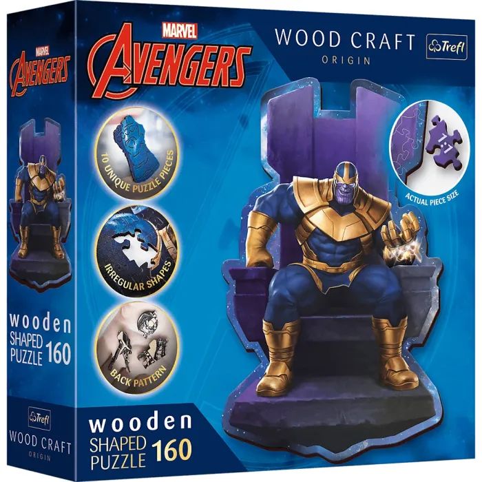 Пазл Trefl Wooden Marvel Heroes Танос на троне 160 элементов (5900511201840)