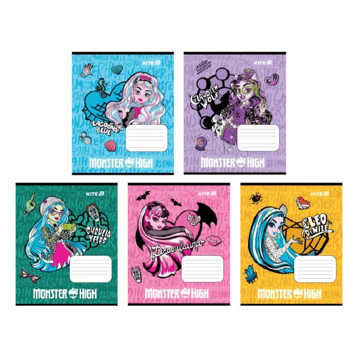 Тетрадь Kite Monster High, 12 листов, клетка (MH25-232)